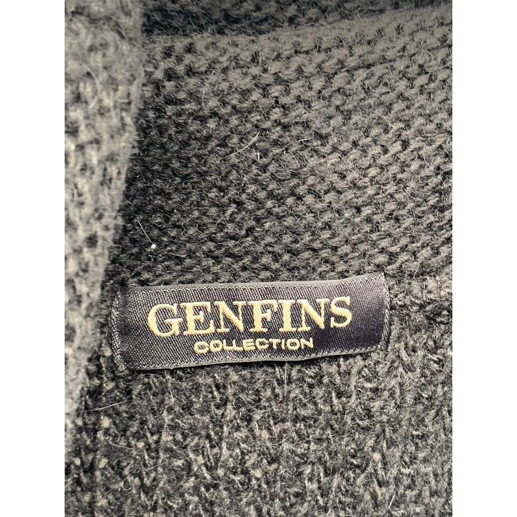 GENFINS COLLECTION Women's Black Knit Cowl-Neck Short Sleeve Top SZ 48(USXL)