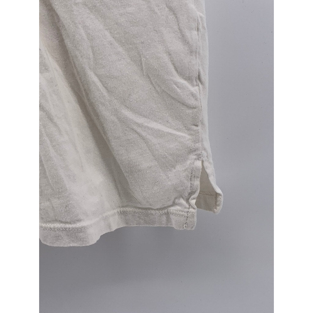 JOHN GALT Women's White Short Cap Sleeve Casual Polo Top SZ OS