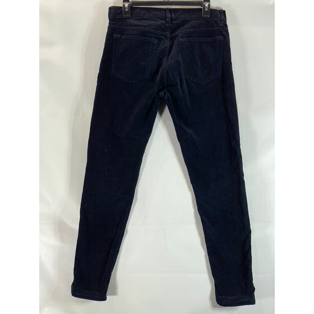 CLUB MONACO Women's Dark Blue 1985 Extra Slim-Fit Five-Pocket Corduroy Pant SZ32