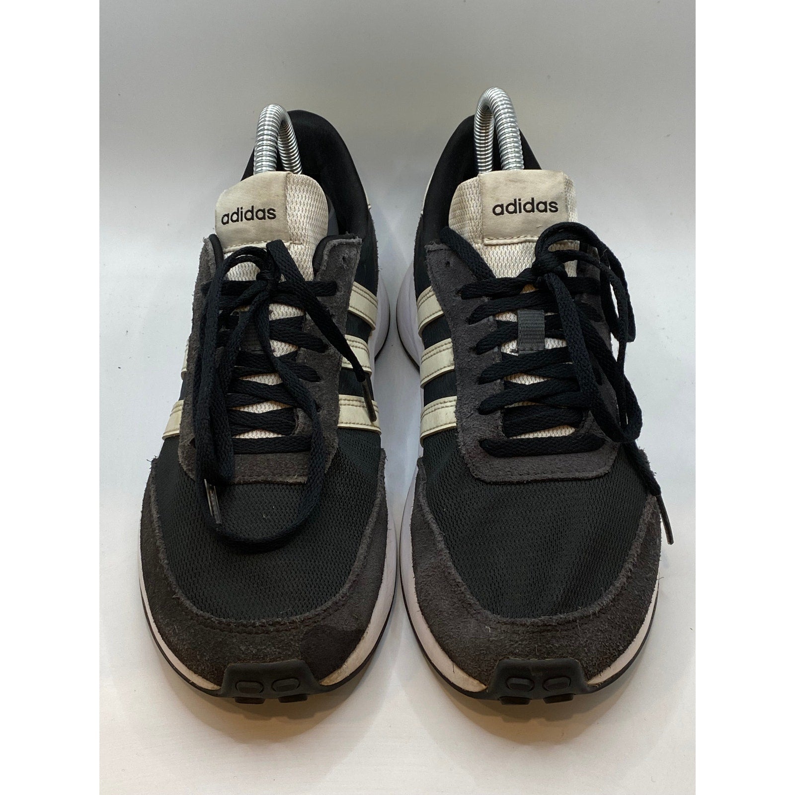 ADIDAS Women's Black-White Run70's Mesh Round-Toe Active Sneakers SZ 7