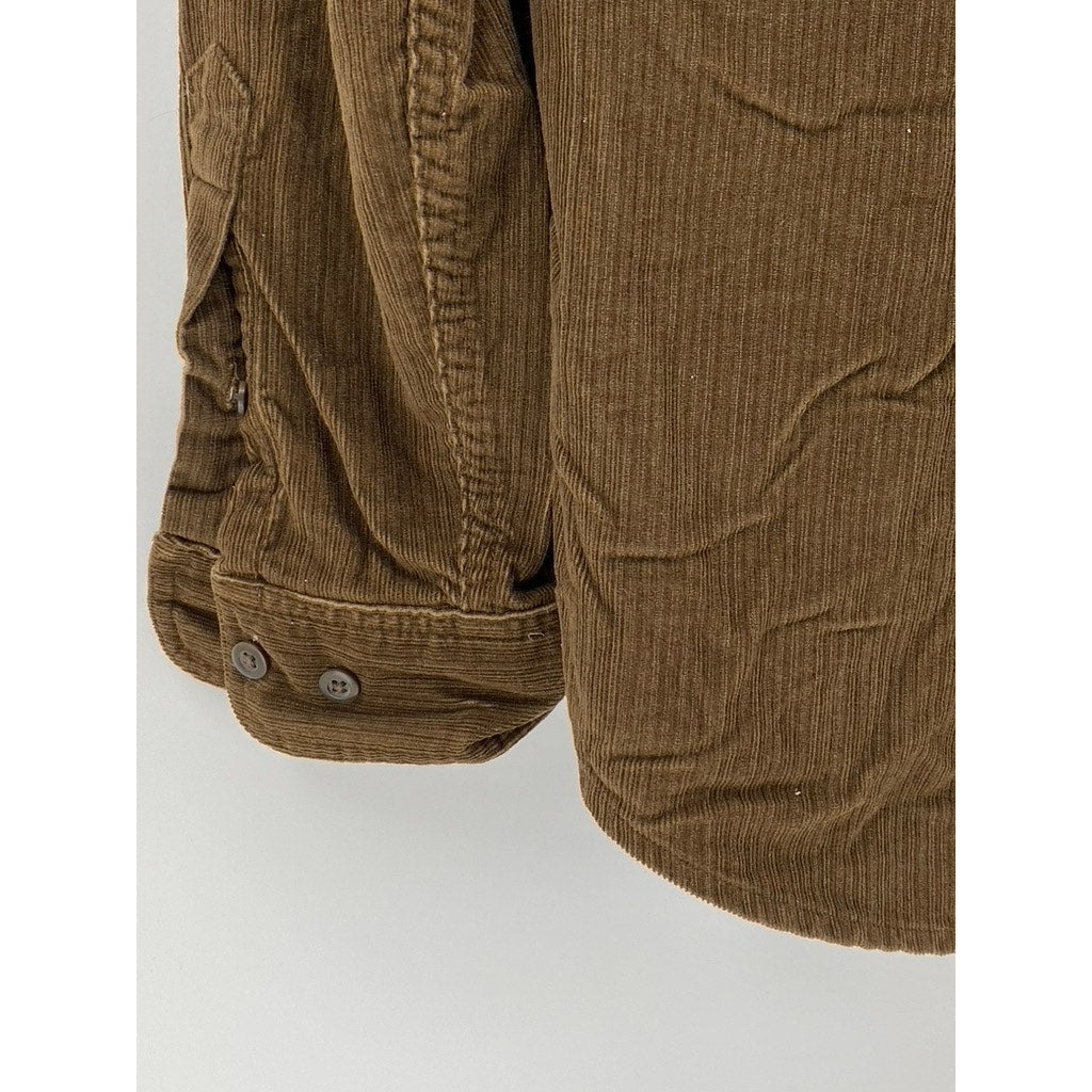 EDDIE BAUER Men's Brown Button Down SZ (L)