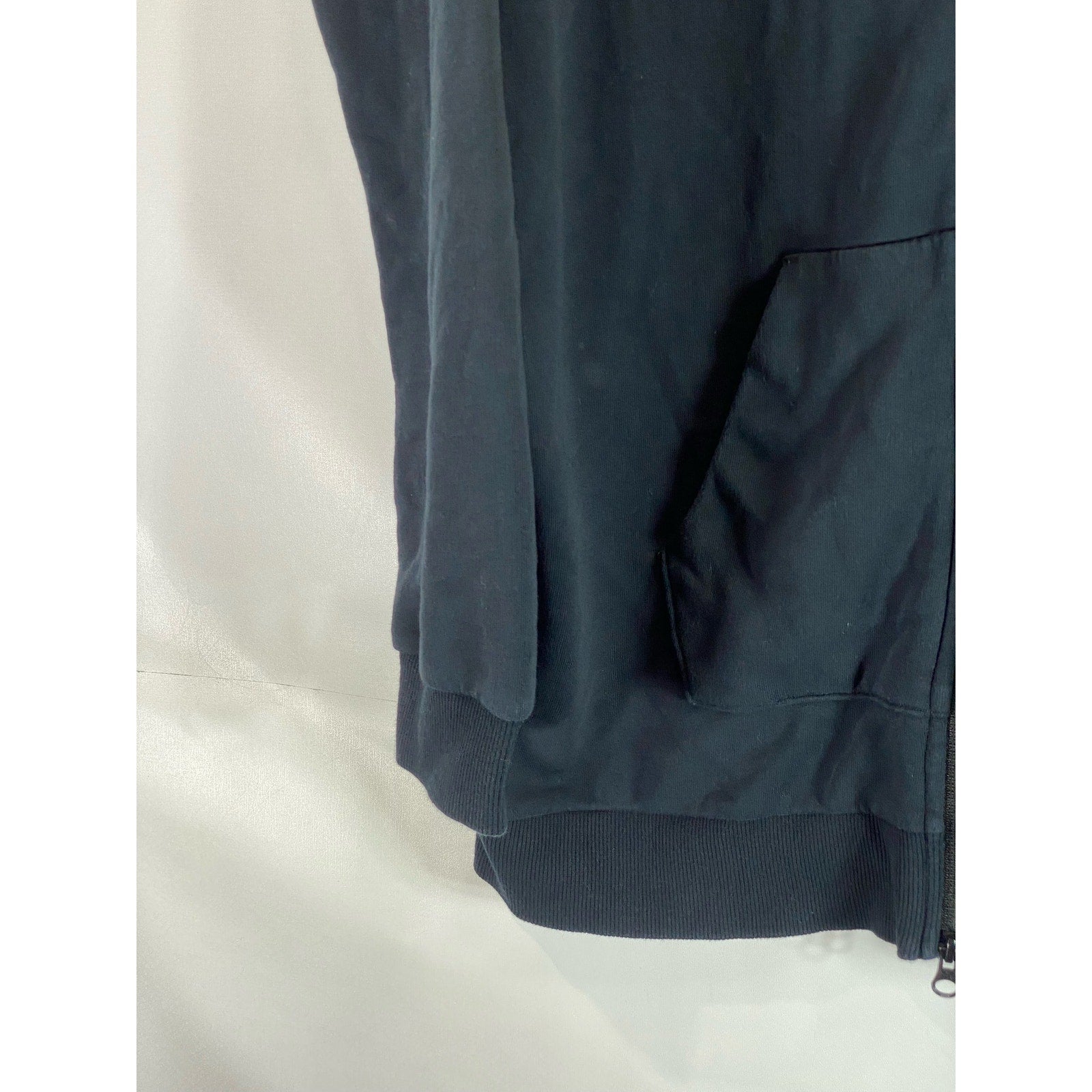 PUMA Women's Black Fusion Elongated Hooded Zip-Up Sweater SZ L