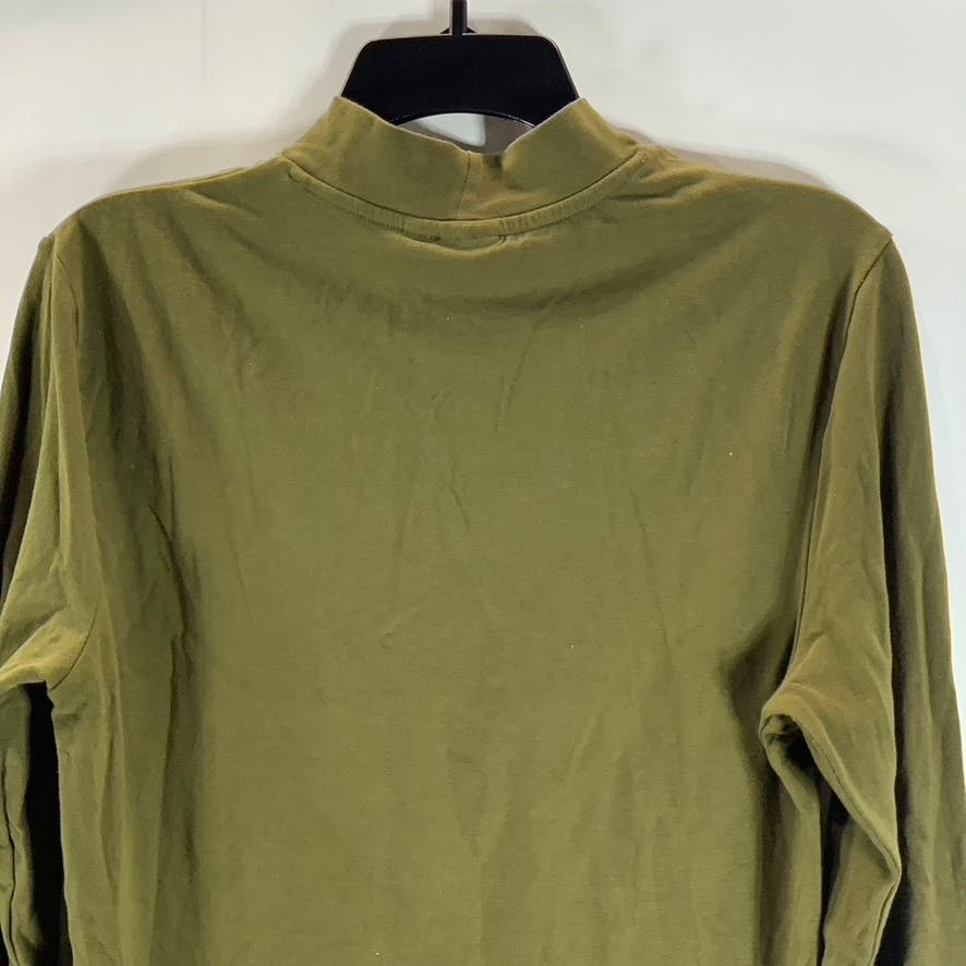 ASOS Men's Olive Green Turtleneck Pullover Lightweight Long Sleeve T-Shirt SZ M