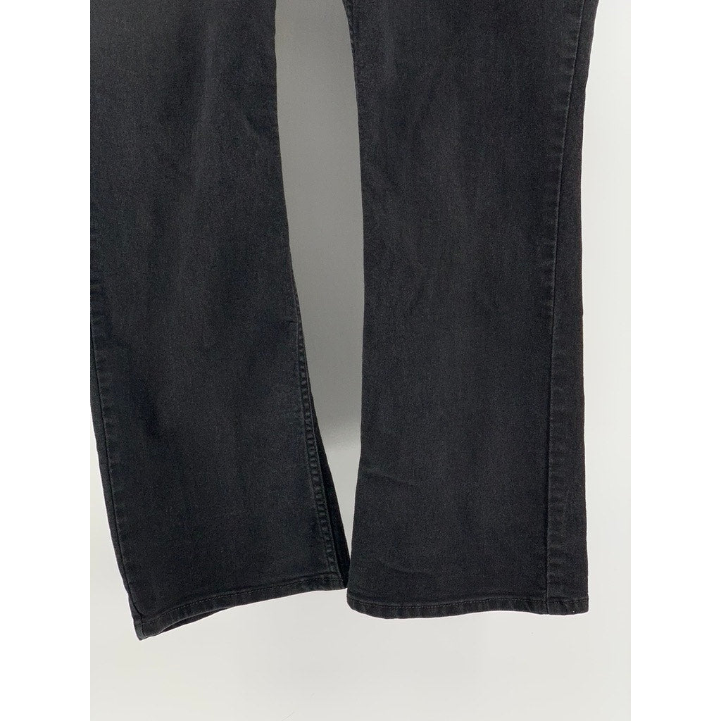 LEE RIDERS Women's Black Solid Mid-Rise Bootcut Jeans SZ 34