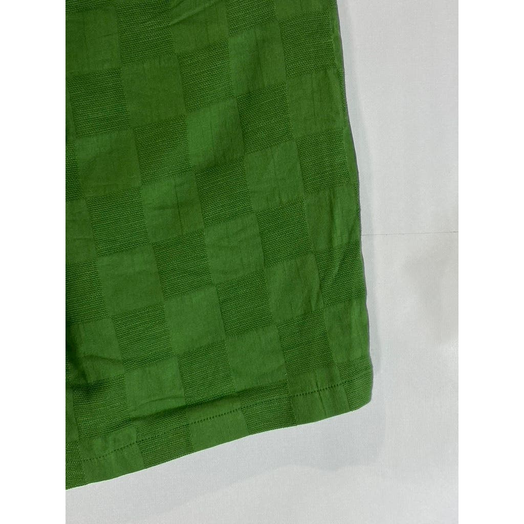 HONOR THE GIFT Men's Green Jacquard Checkered Casual Short SZ 32