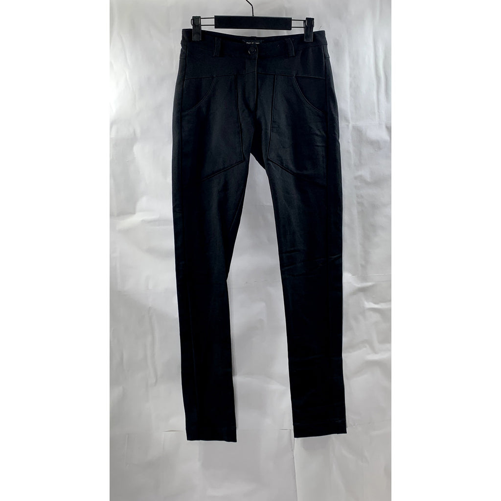 ISABEL DE PEDRO Women's Black Solid Extra Slim Leg 4-Pocket Trouser SZ 2