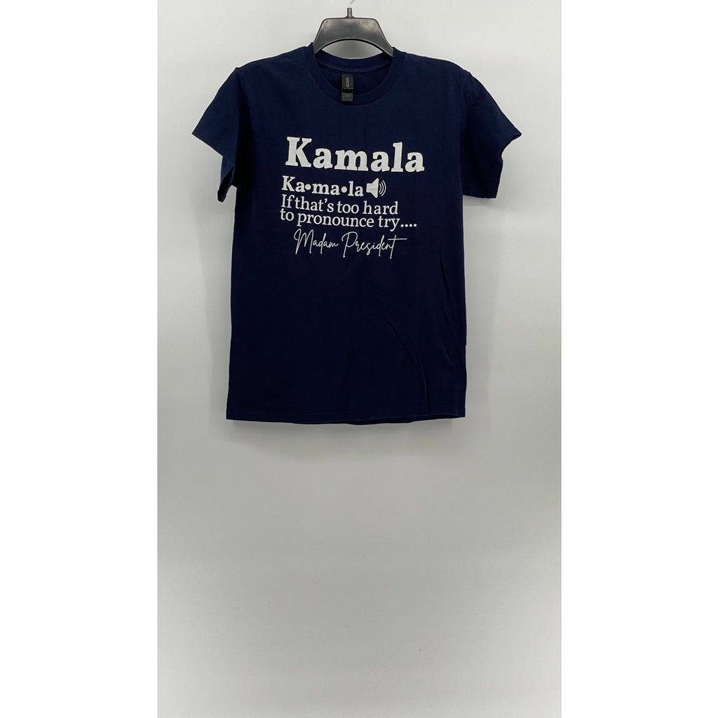 GILDAN Women's Dark Blue Kamala Crewneck Short Sleeve Casual Top SZ S