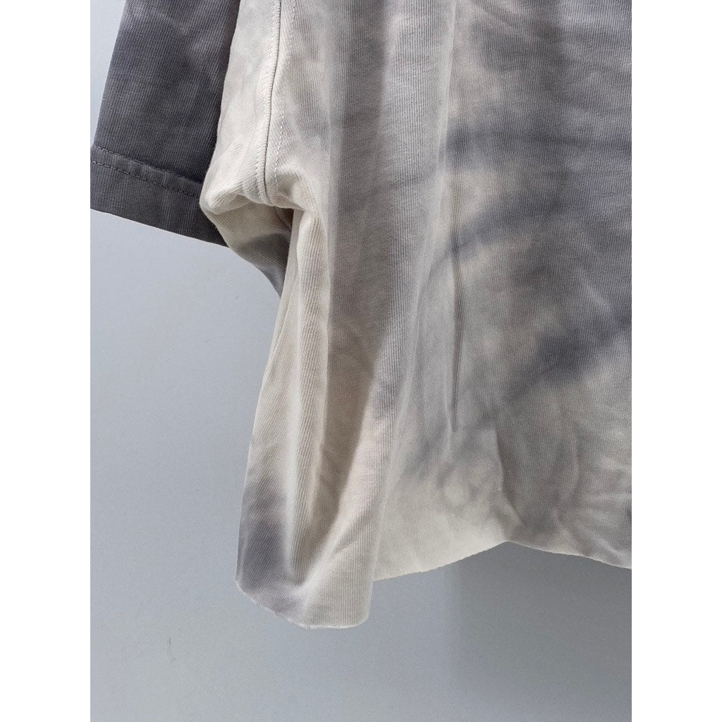 NIKE Women's Gray-White Tie-Dye We Take You Higher Cut-Off SThe Nike Tee SZ L