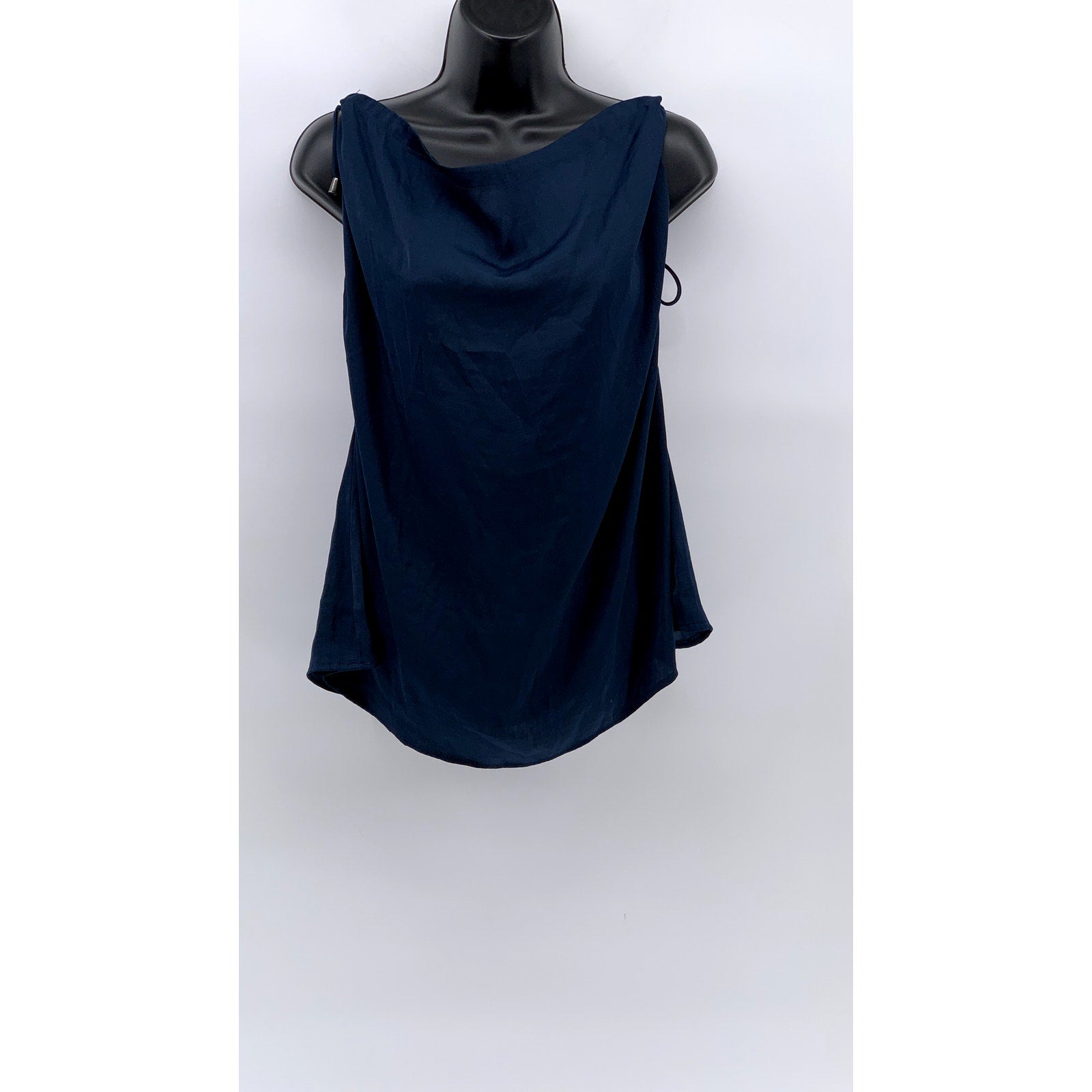 FREE PEOPLE Women's Dark Blue Tie-Shoulder Sleeveless Top SZ M