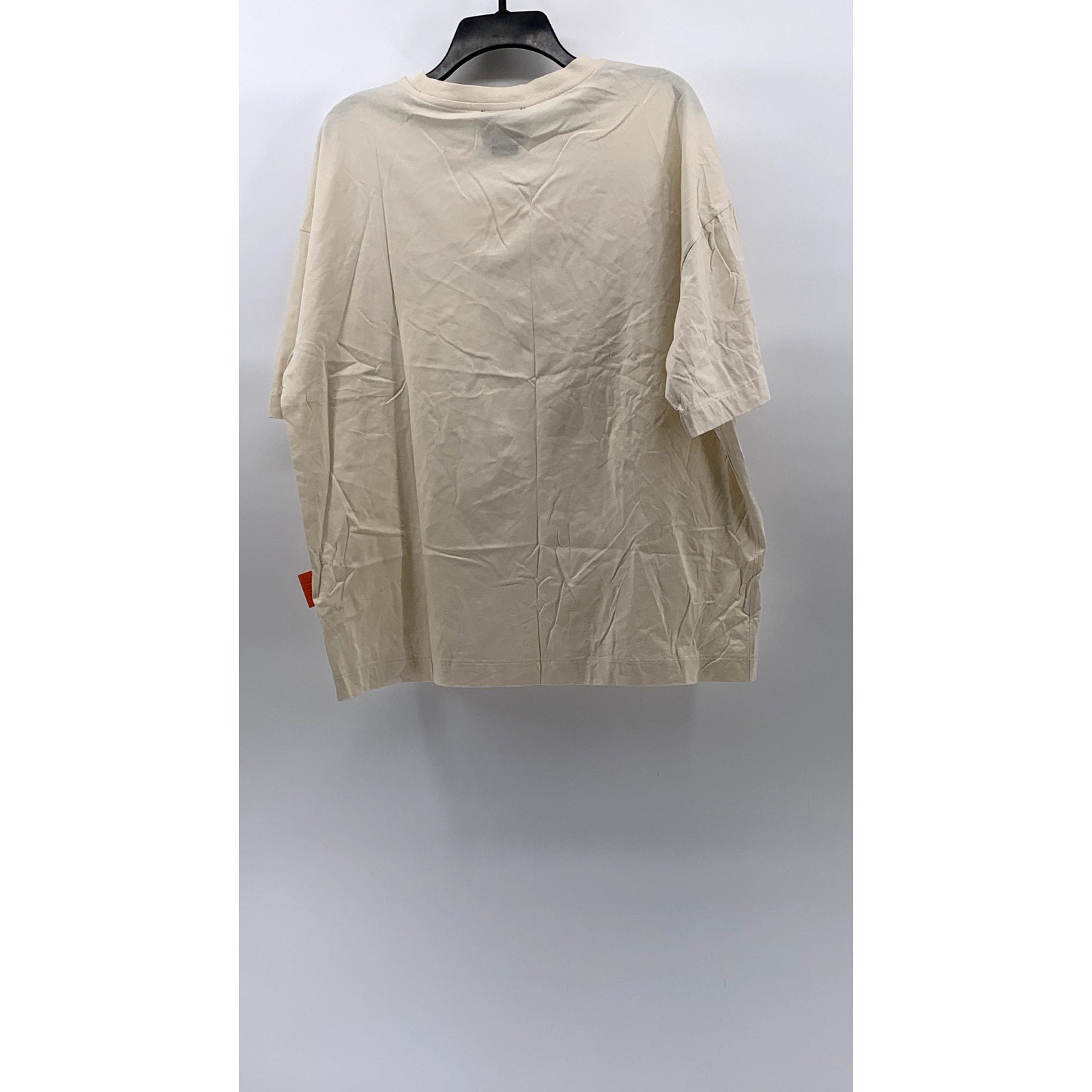 D.RT Men's Beige-Red Choose Your Own Adventure Logo Crewneck T-Shirt SZ L