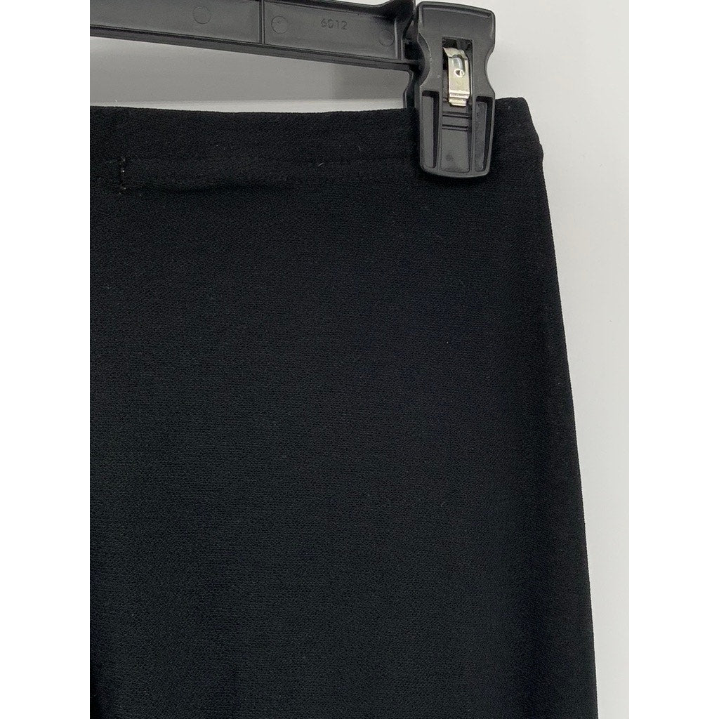 PRETTYLITTLETHING Women's Black Solid Pull-On Straight-Leg Regular-Fit Pant SZ 4