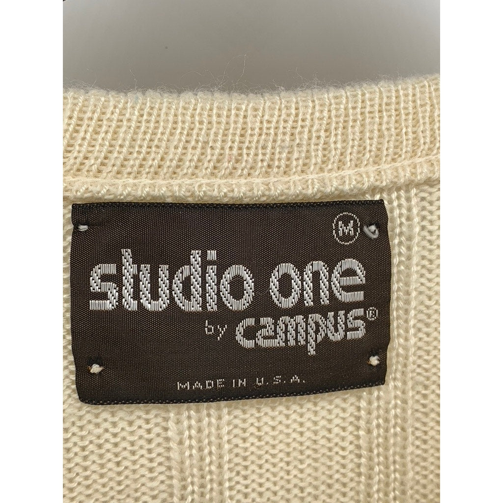 STUDIO ONE By CAMPUS Men's Vintage Beige Knit Crewneck Sweater SZ M