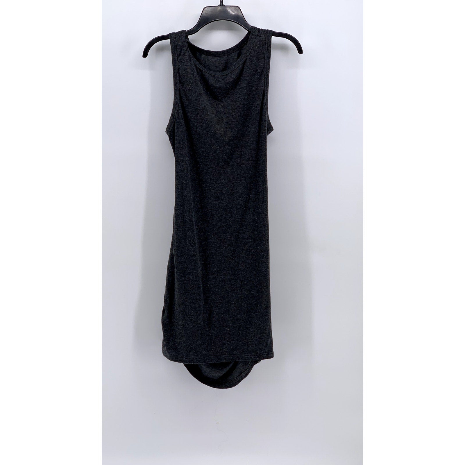 UNBRANDED Women's Charcoal Gray Twist Knot Cutout Sleeveless Midi Dress SZ M