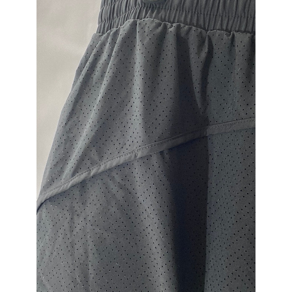 BALEAF Women's Black Perforated Drawstring Pull-On Active Shorts SZ XL