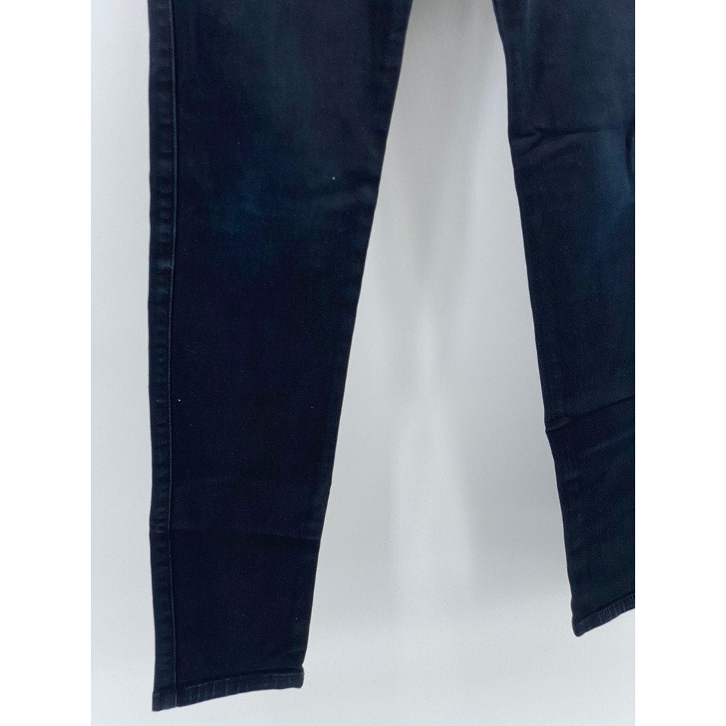 JAMES JEANS Women's Black Solid James Twiggy Regular-Fit Denim Jeans SZ 28