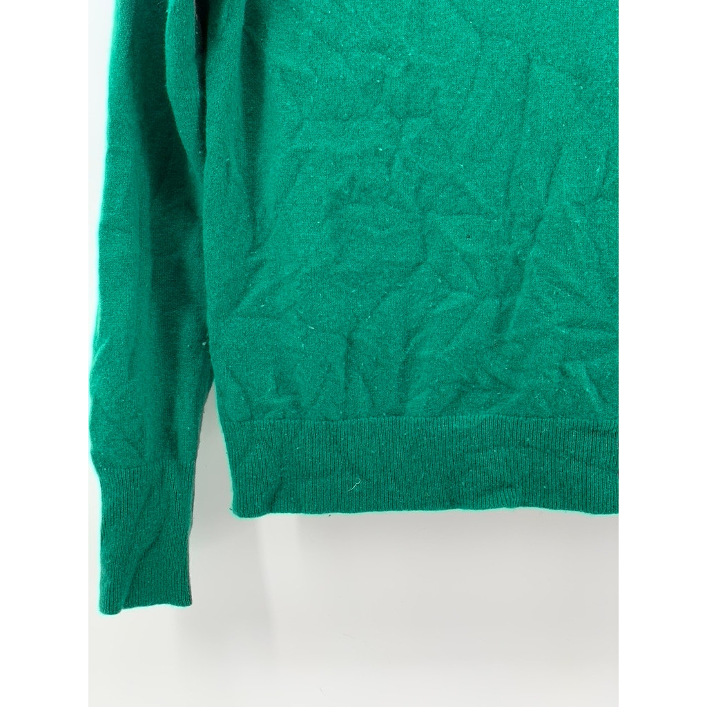 UNIQLO Women's Green Crewneck Cashmere Knit Sweater SZ S