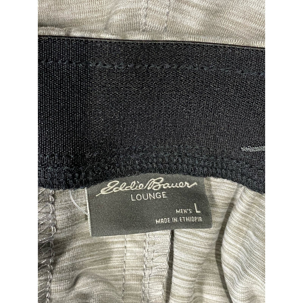 EDDIE BAUER Men's Light Gray Comfort Fit Drawstring Lounge Pull-On Short SZ L