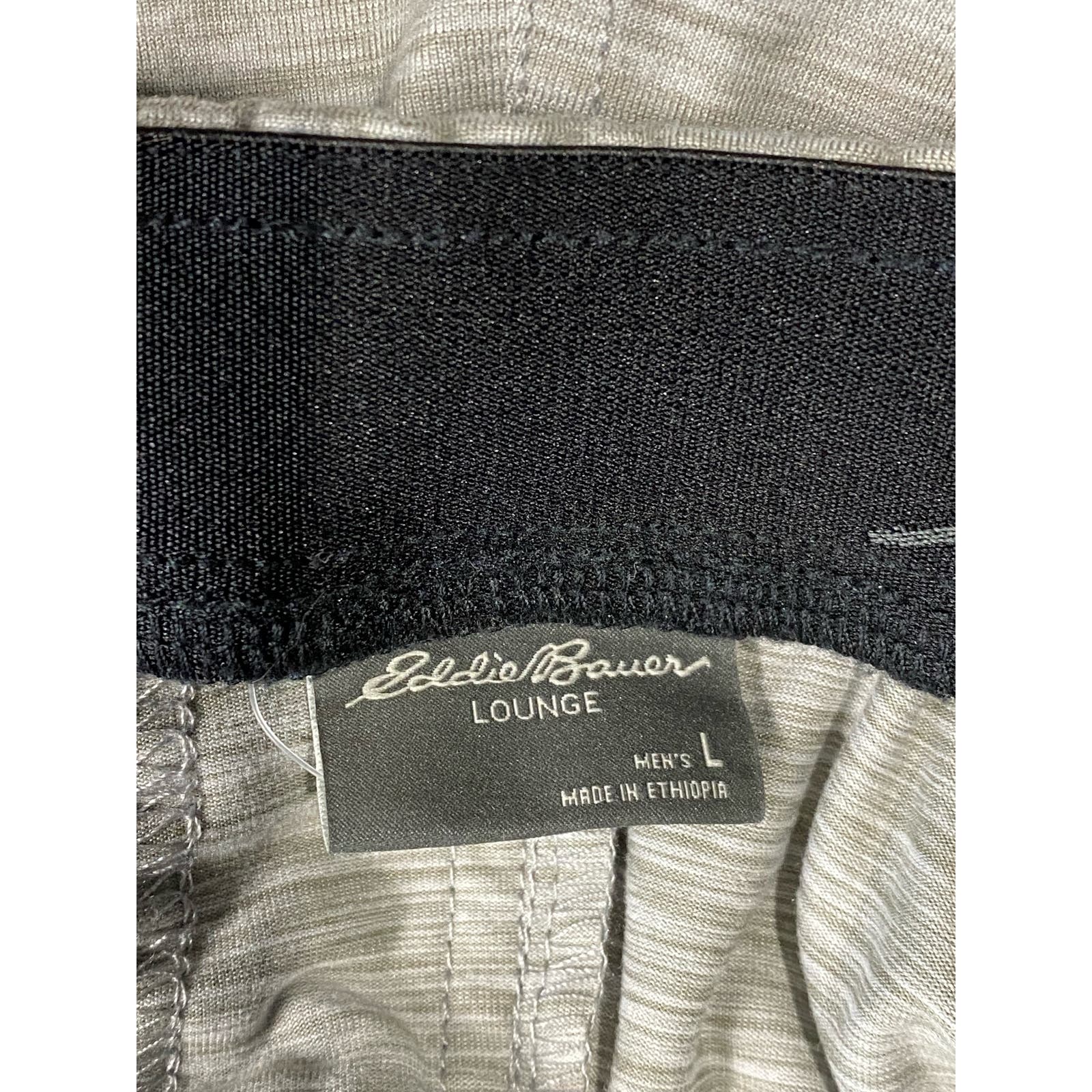 EDDIE BAUER Men's Light Gray Comfort Fit Drawstring Lounge Pull-On Short SZ L