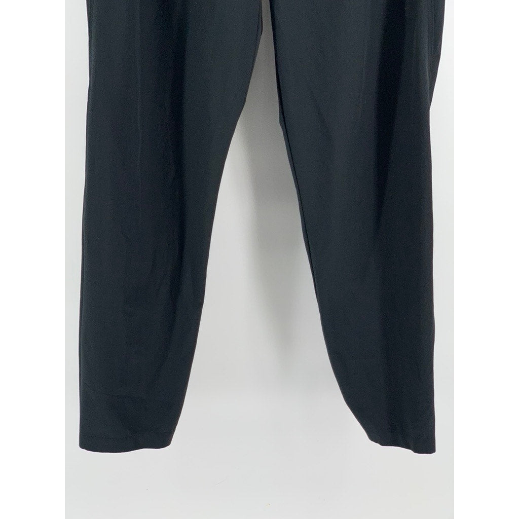 UNDER ARMOUR Women's Black Solid High-Rise Casual Loose Fit Pants SZ M