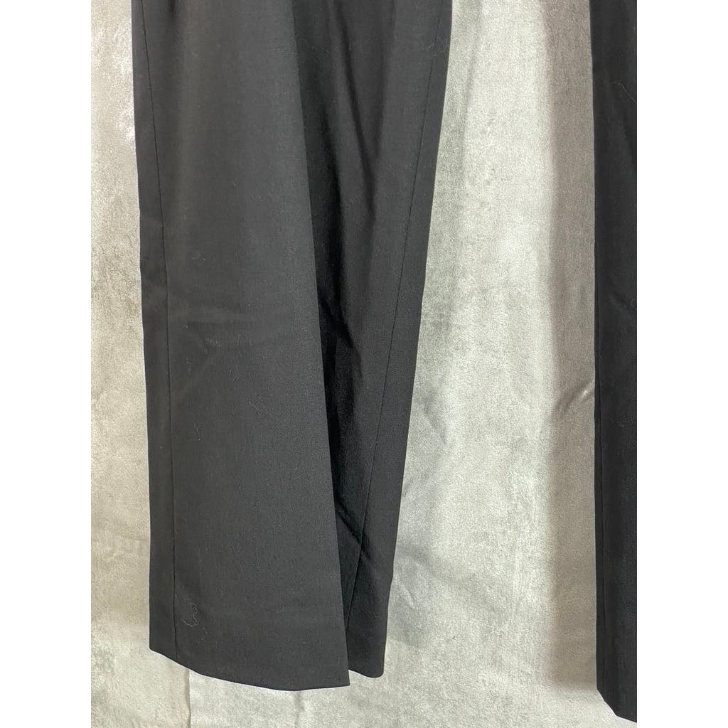 BANANA REPUBLIC Women's Petite Black Solid Martin-Fit Straight-Leg Trouser SZ12P