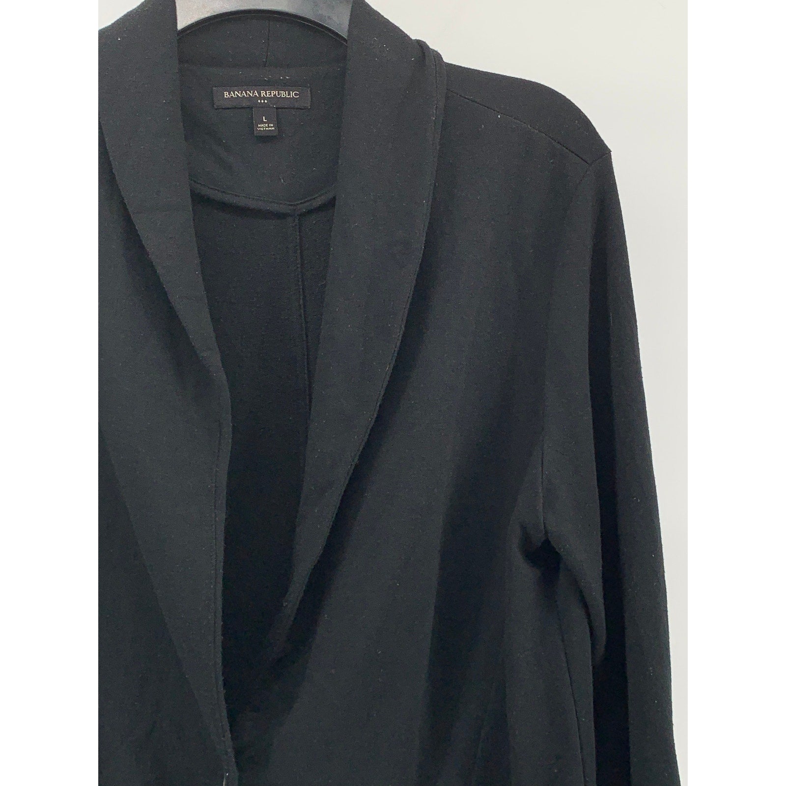 BANANA REPUBLIC Women’s Black Solid One-Button Long Sleeve Blazer SZ L
