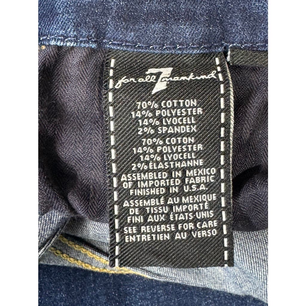 7 FOR ALL MANKIND Women's Dark Kimmie Mid-Rise Bootcut Denim Jeans SZ 25