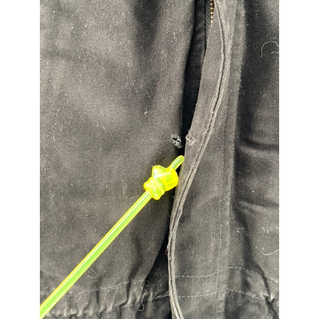 SATURDAYS SURF NYC Men's Black Faux Fur Parka Jacket SZ S