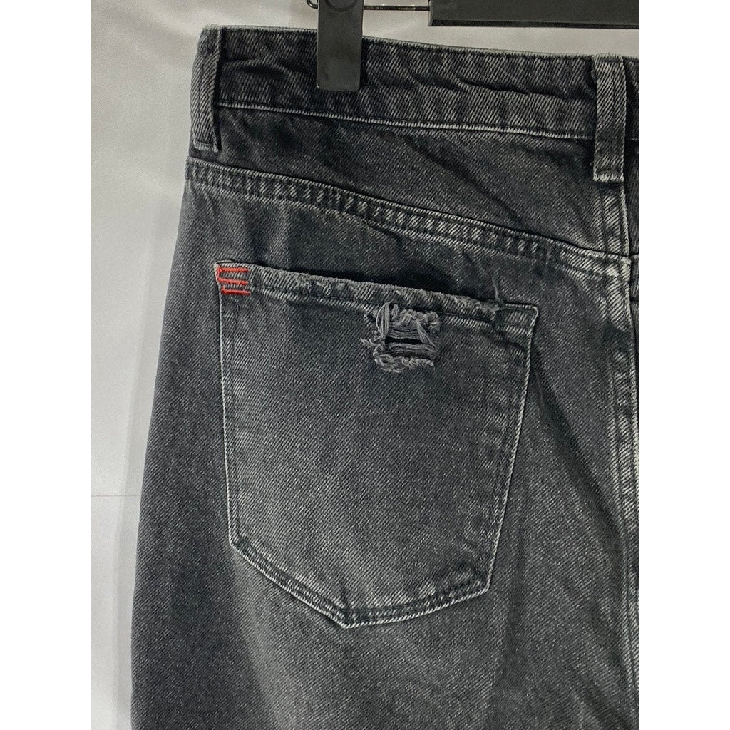 BDG By URBAN OUTFITTERS Women's Black Distressed Raw-Hem Denim Jean SZ 28