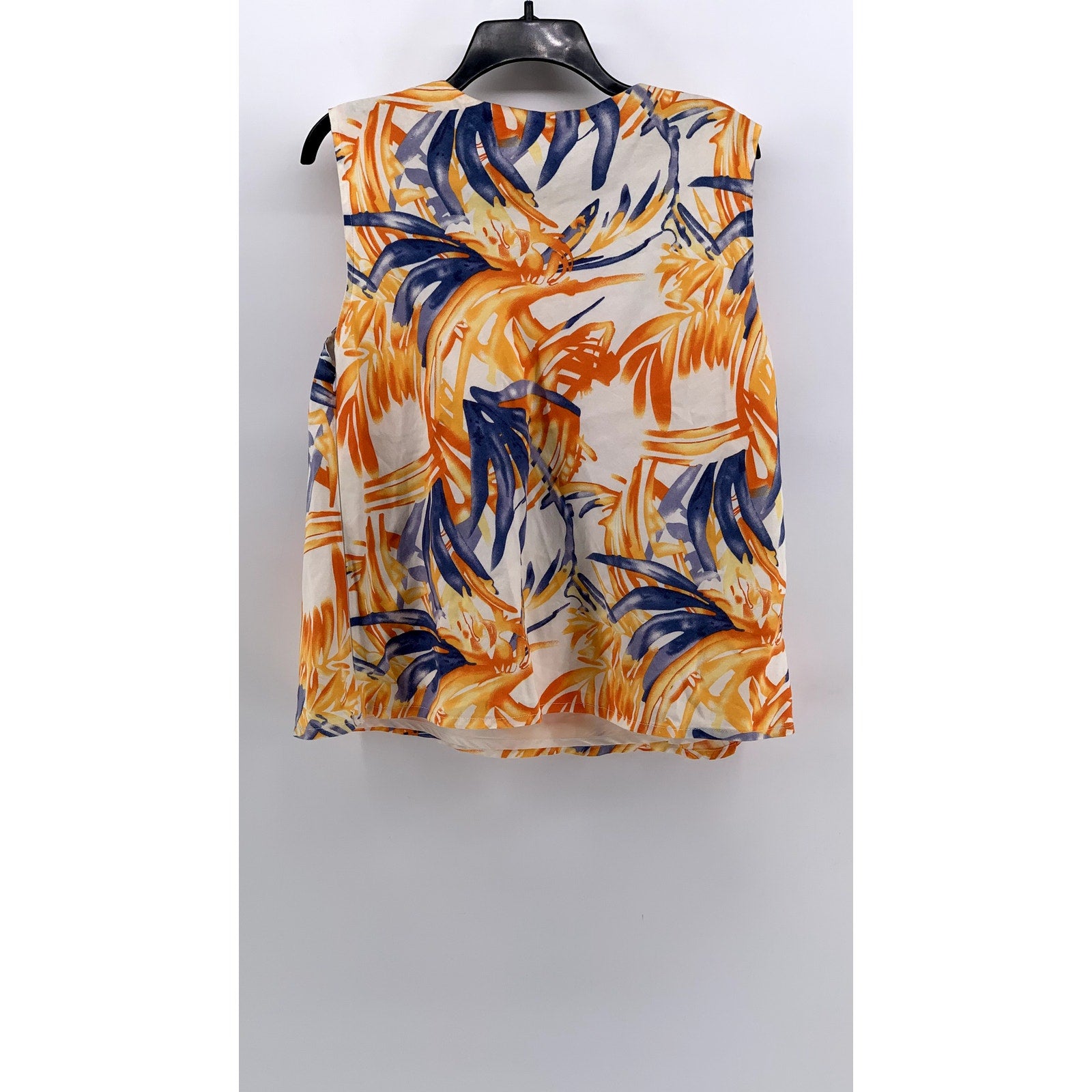 SHERRY TAYLOR Women's White Floral Embellished Tank Top SZ XL
