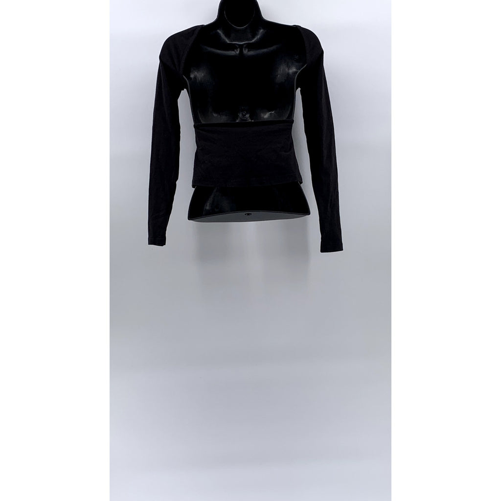 PRINCESS POLLY Women’s Black Rixie High-Neck Backless Long Sleeve Top SZ 2