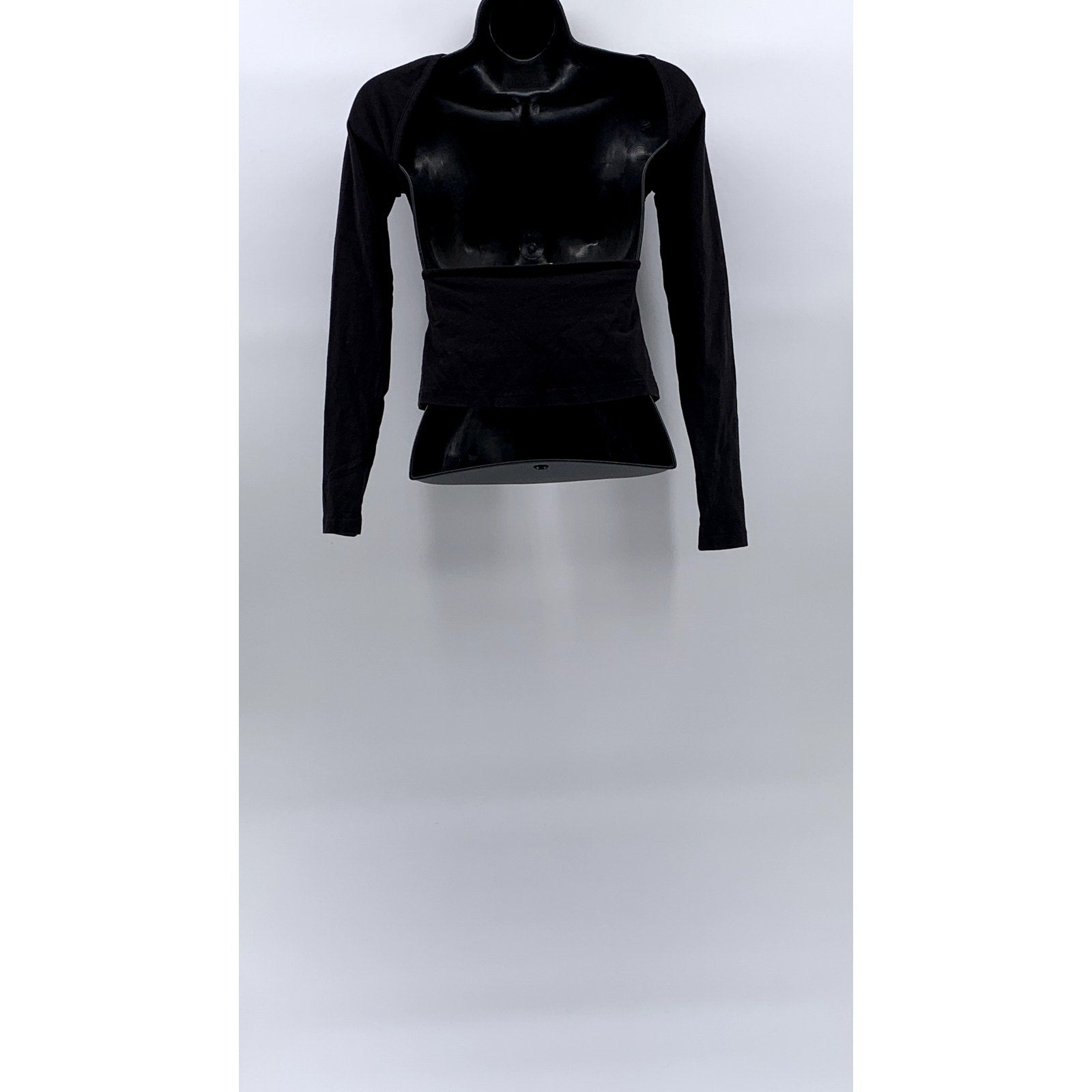 PRINCESS POLLY Women’s Black Rixie High-Neck Backless Long Sleeve Top SZ 2