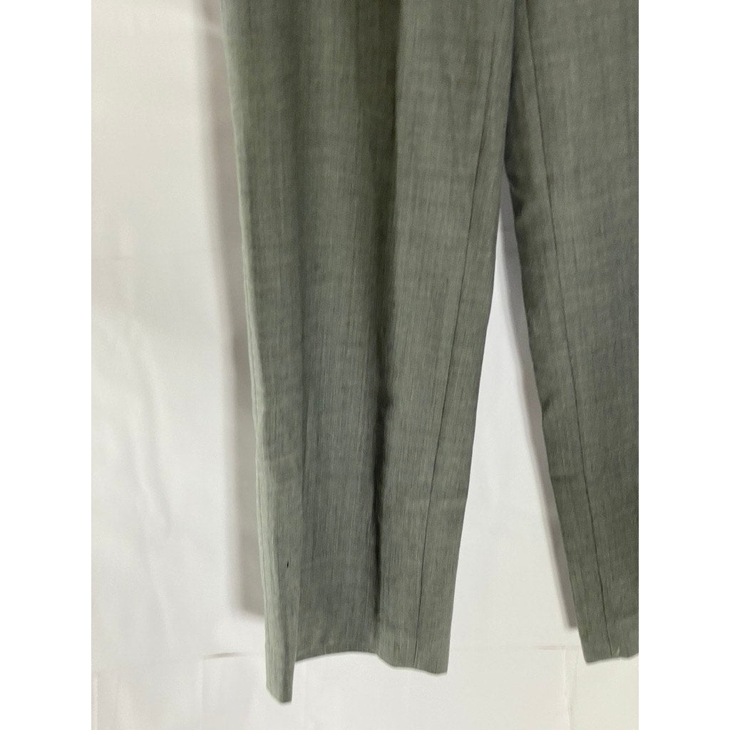 PETITE SOPHISTICATES Women's Gray Merino Wool Straight-Leg Dress Pant SZ 2