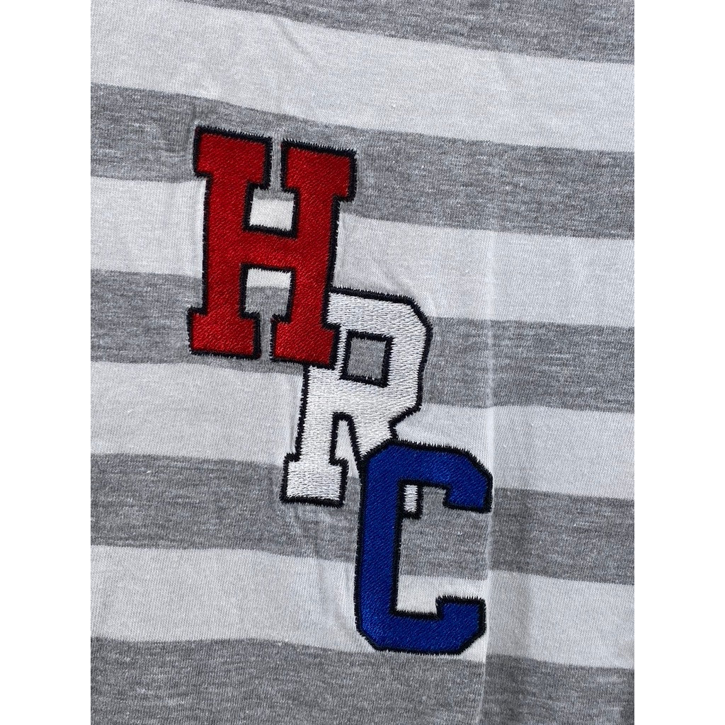 MADE FOR HISTORY By Tanya Taylor Women's Gray-White Striped Crewneck Top SZ XS