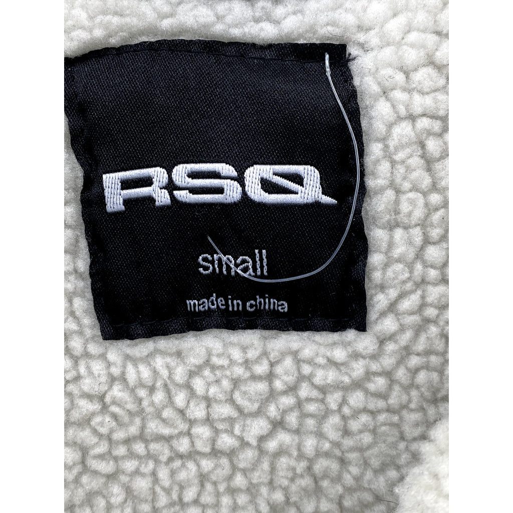 RSQ Men's Dark Blue Denim Button-Up Long Sleeve Sherpa Lined Jean Jacket SZ S