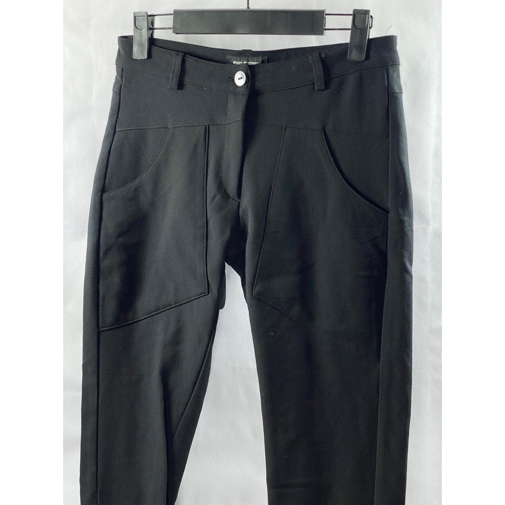 ISABEL DE PEDRO Women's Black Solid Extra Slim Leg 4-Pocket Trouser SZ 2