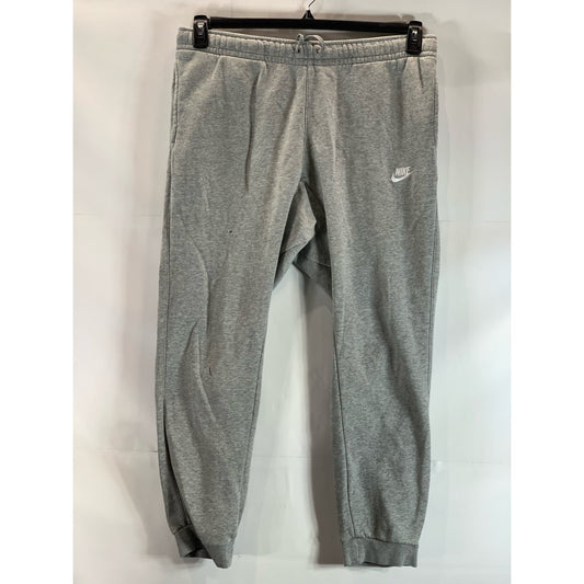 NIKE Men's Gray Club Fleece Drawstring Waist Pull-On Jogger Pants SZ L