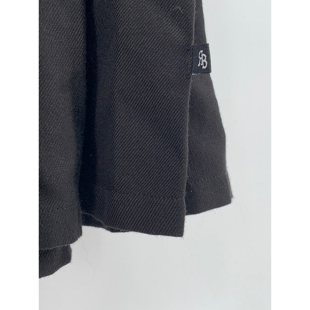 ROYAL BONES Women's Black Tripp Chain Pleated Grunge Mini Skirt SZ M