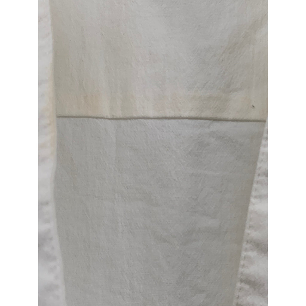 ZARA Women's White Solid Twist-Front Split-Neck Short Sleeve Crop Top SZ XS