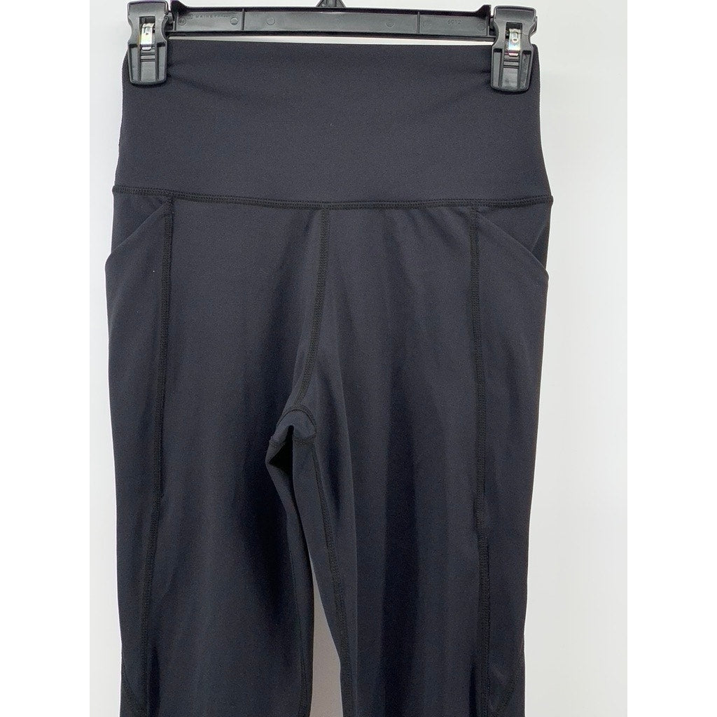 SENITA ATHLETICS Women's Black Side-Pocket Leggings SZ S