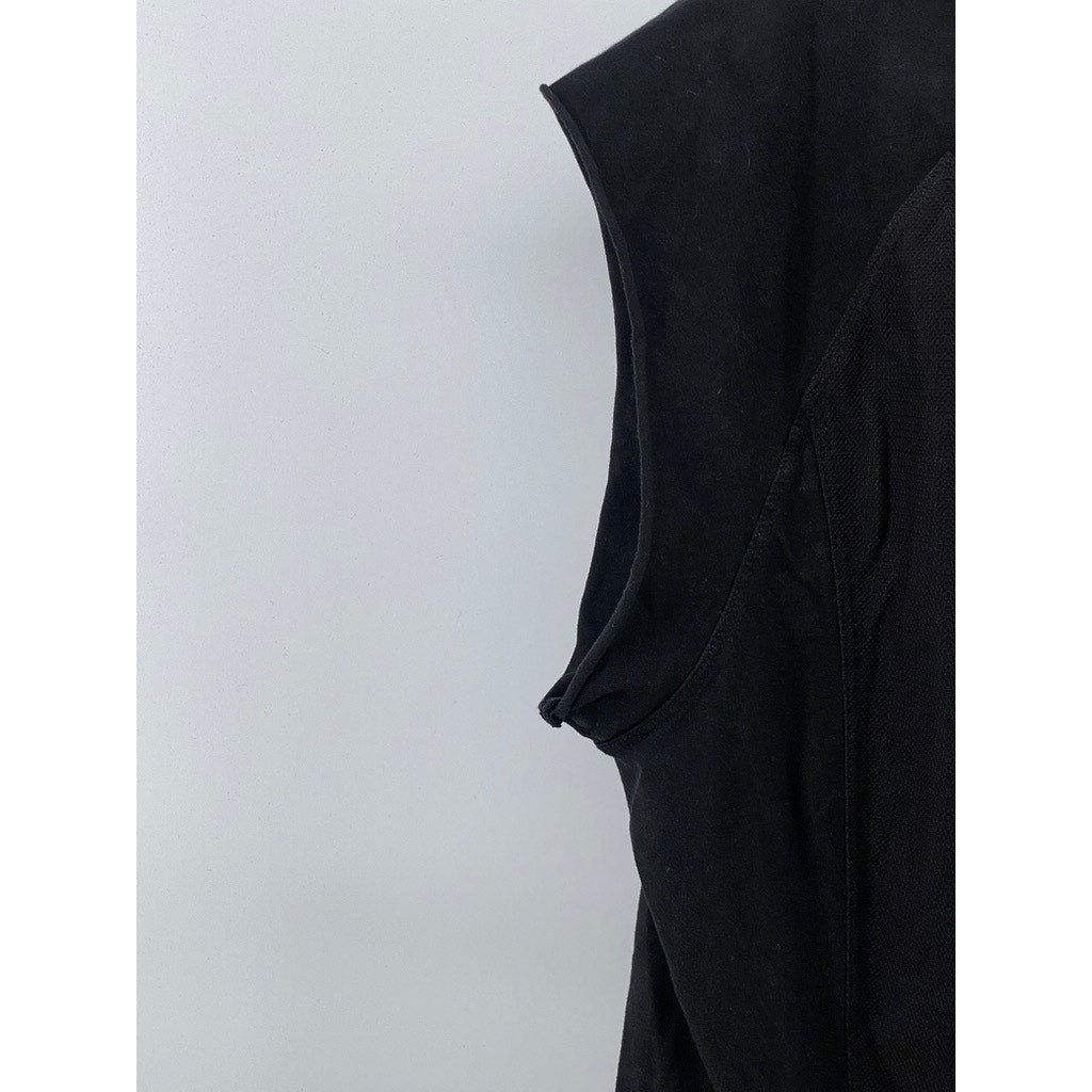 ALPHALETE Men's Black Solid Crewneck Short Sleeve T-Shirt SZ M