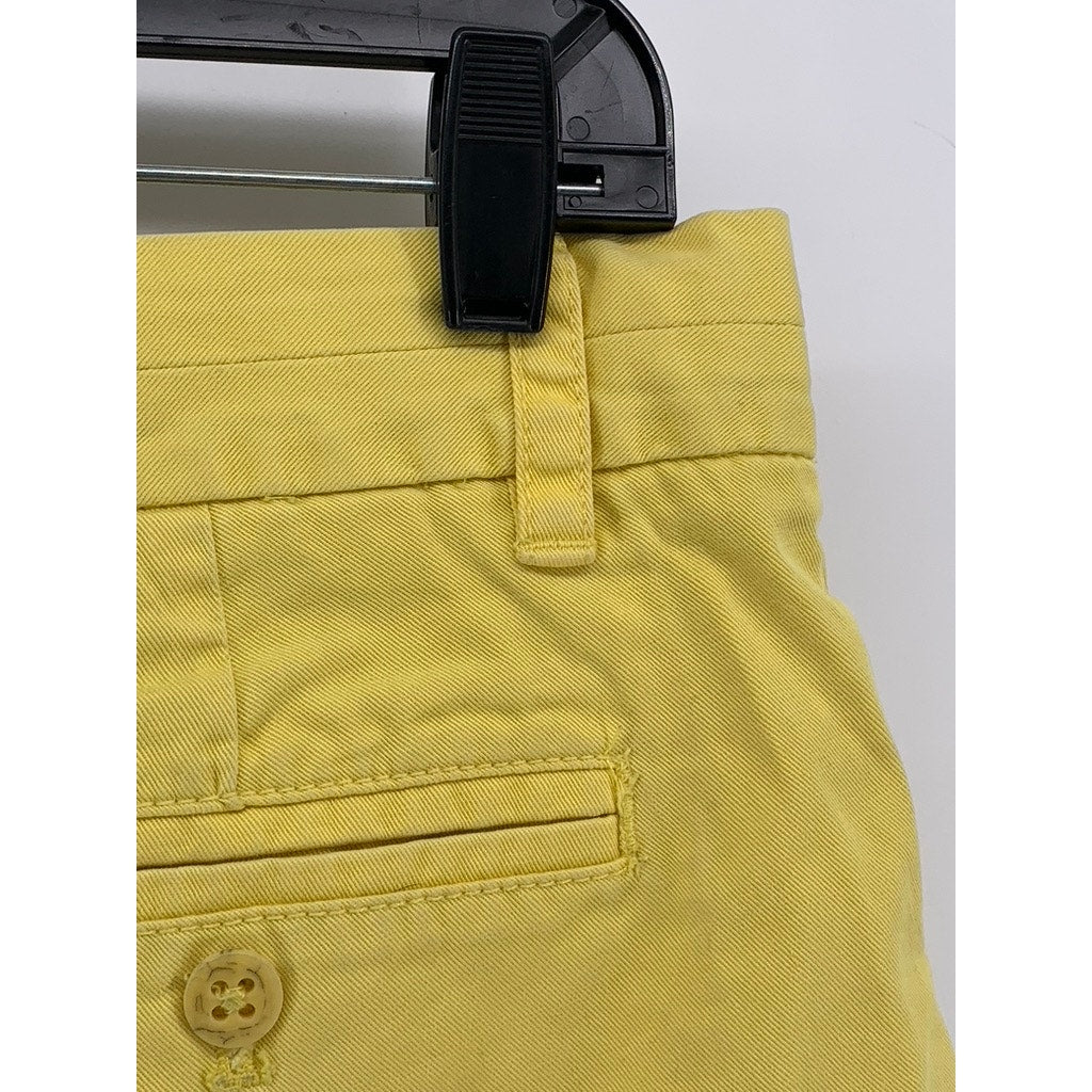 J.CREW Women's Yellow Cotton Casual Chino Shorts SZ 4