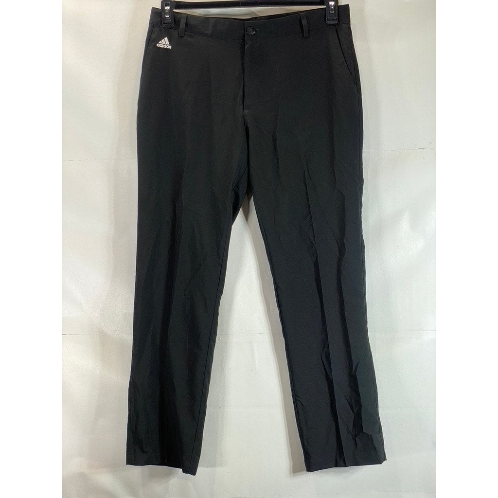 ADIDAS Men's Black 3-Stripe Climalite Straight Leg Tech Golf Pant SZ 34X32