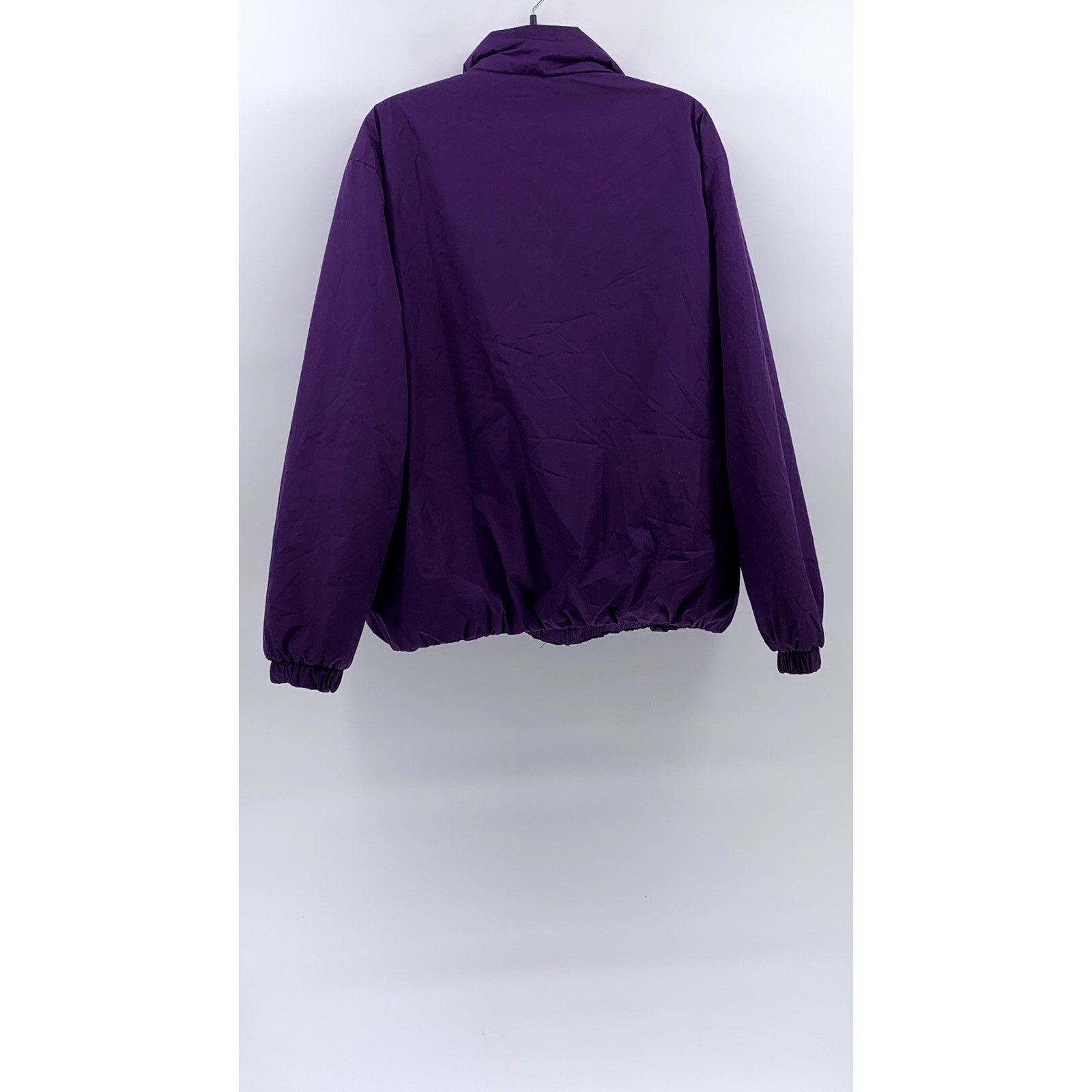 H&M Women's Dark Purple Zip-Up Windbreaker Jacket SZ L