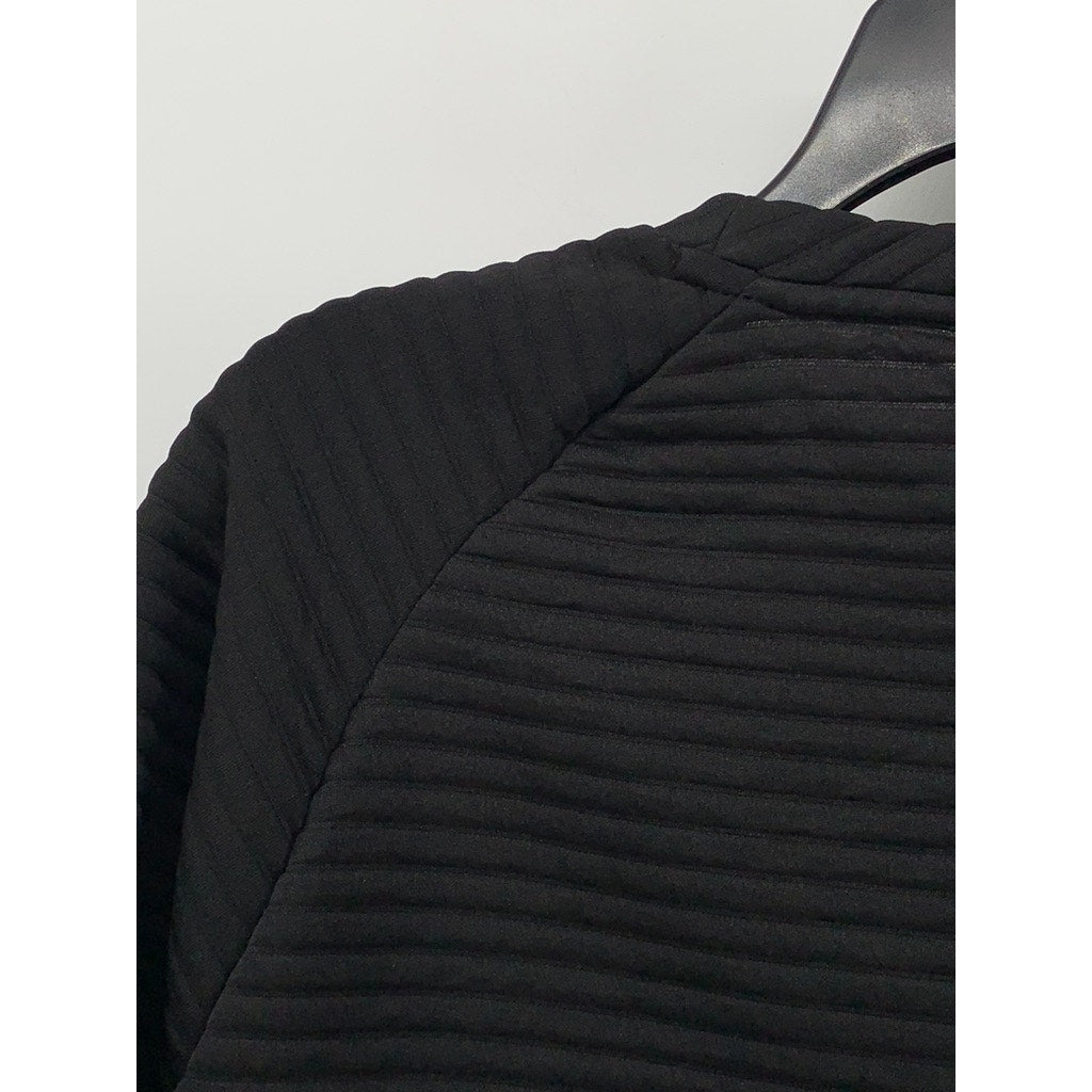 LAYER8 Women's Black Ribbed Crewneck Long Sleeve Sweatshirt SZ XXL