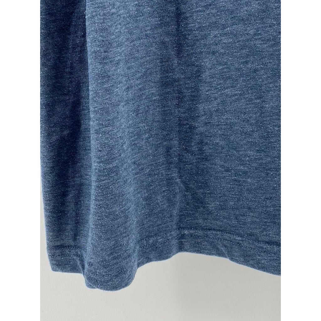UNIQLO Men's Blue-Navy Trim Crewneck Short Sleeve Casual T-Shirt SZ M