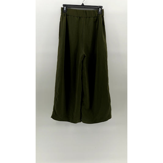 MADEWELL Women's Kale Green Pull-On Drapey Wide-Leg Huston Pants SZ XS