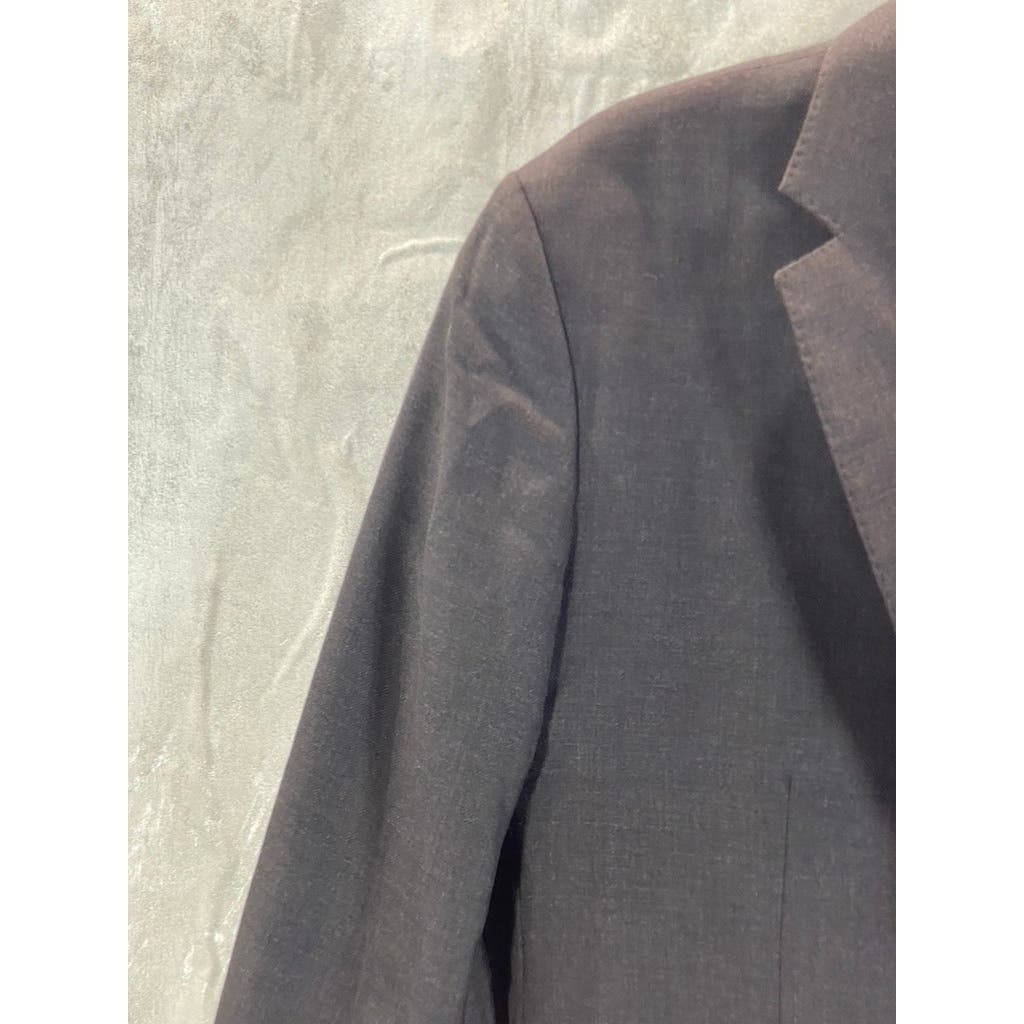 CLUB MONACO Men's Black Short Grant-Fit Wool Two-Button Blazer 38S