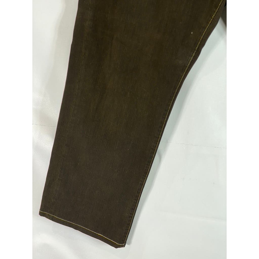 AGAVE DENIM Men's Brown NO. 7 Waterman Relaxed-Fit Straight-Leg Jeans SZ 36X30