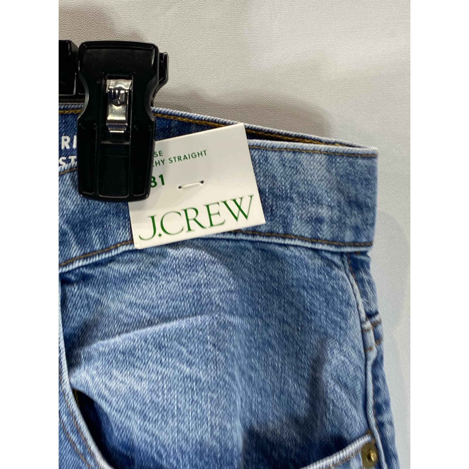 J.CREW Women's Blue Reef Wash Slouchy-Straight Mid Rise Denim Jean SZ 31