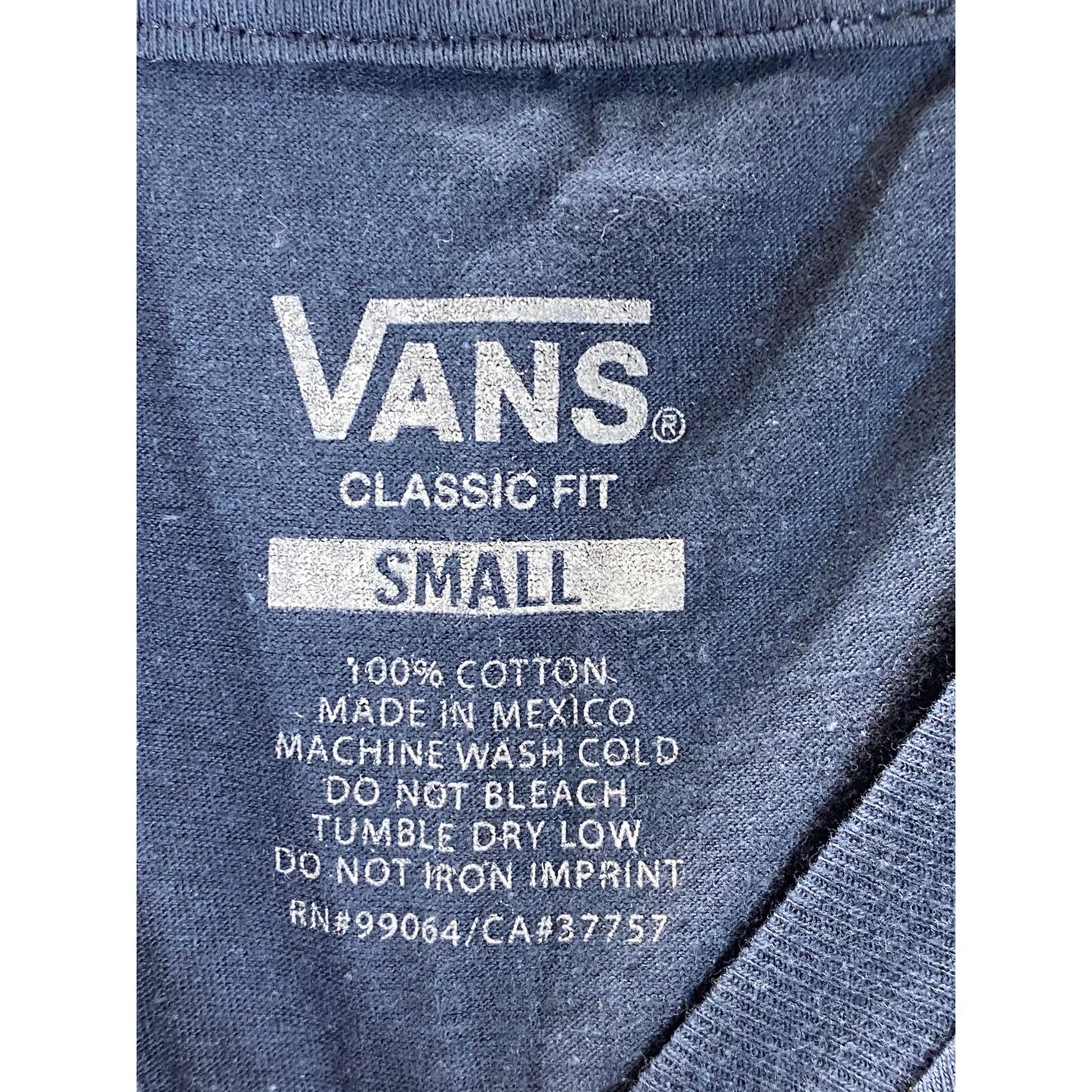 VANS Men's Navy Classic-Fit Crewneck Short Sleeve T-Shirt SZ S